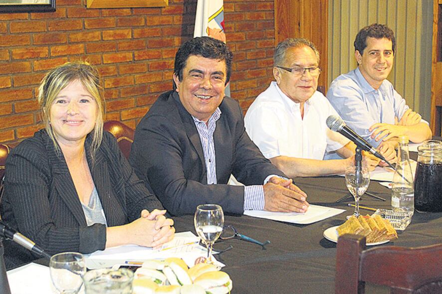 Cristina Alvarez Rodríguez, Fernando Espinoza, Alberto Descalzo y Wado de Pedro, ayer en el consejo del PJ.