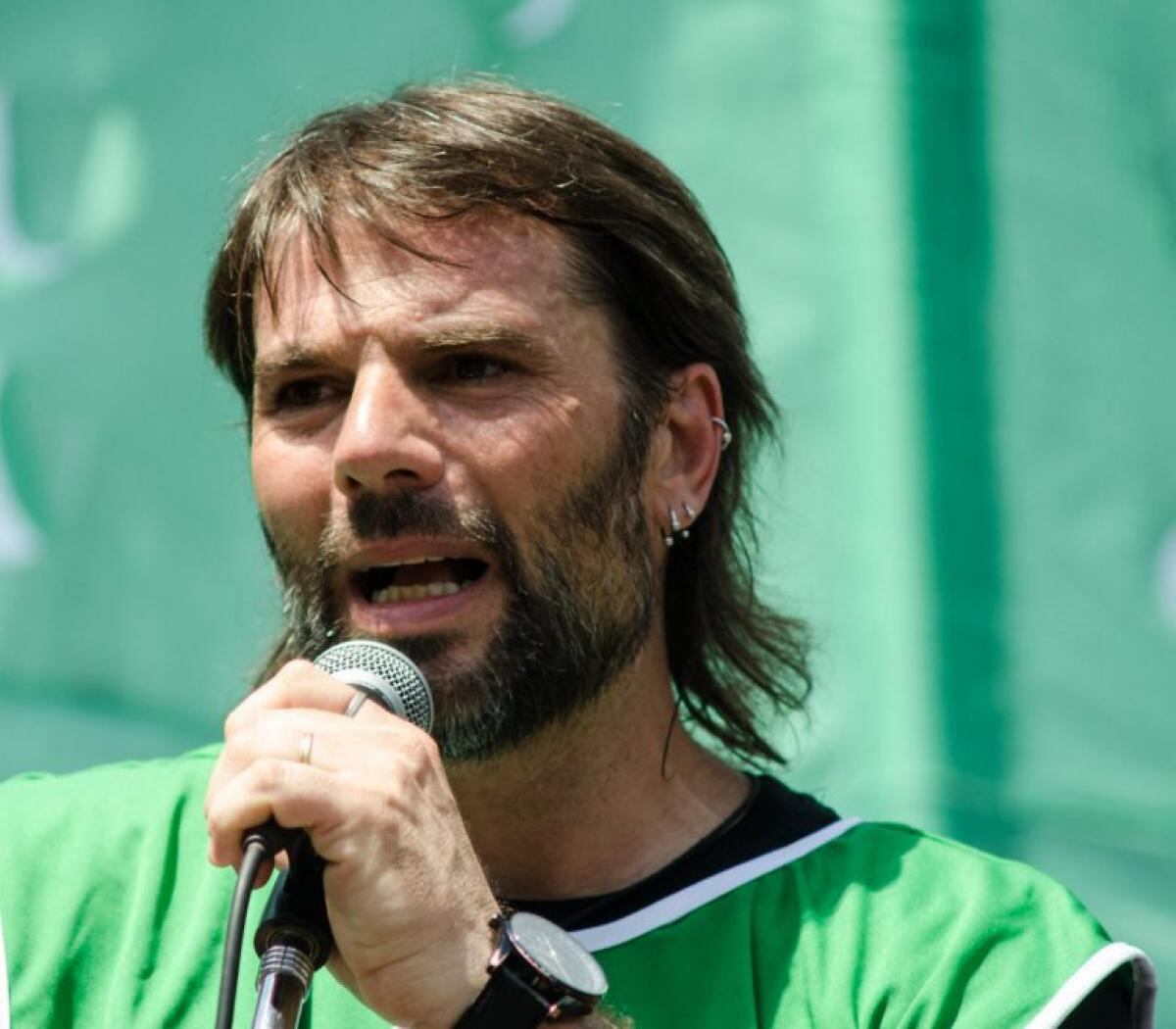 Jornada de protestas en el INCAA por el Fondo de Cultura,  abril 2020.