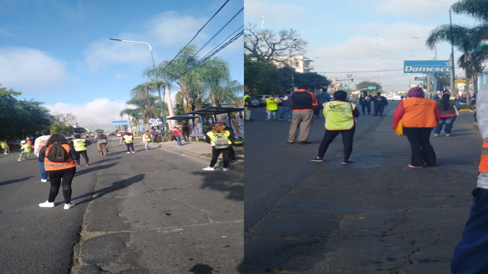 Protesta, pero guardando las distancias