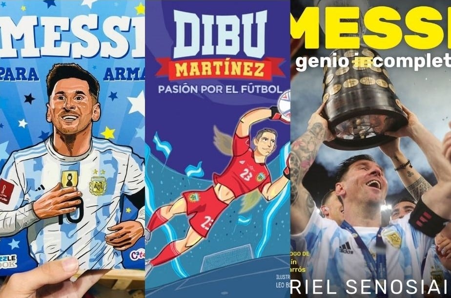 Los libros de Messi y Martínez son los más solicitados por el público futbolero.