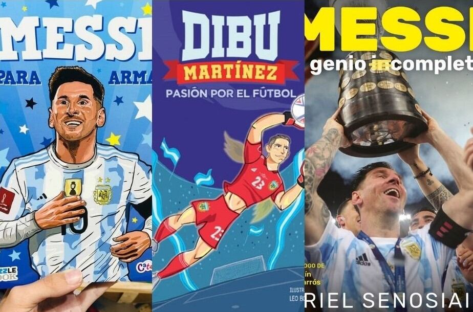 Los libros de Messi y Martínez son los más solicitados por el público futbolero.