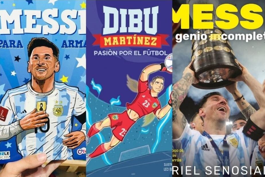 Los libros de Messi y Martínez son los más solicitados por el público futbolero.
