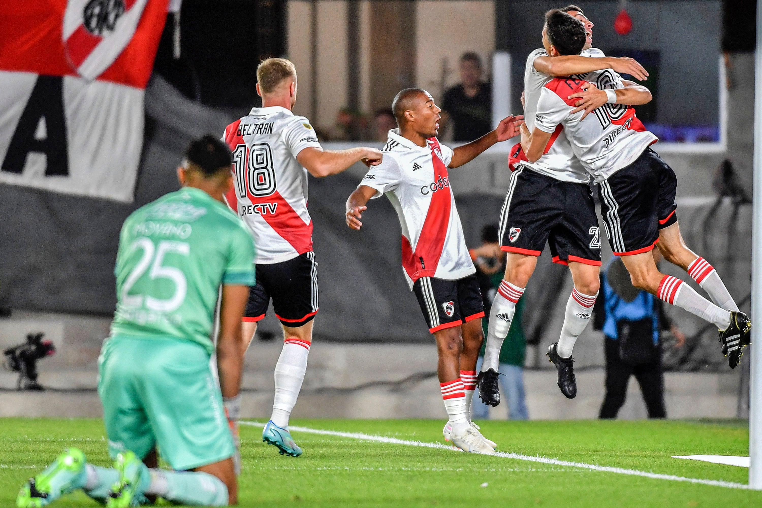 Los jugadores de River en el festejo