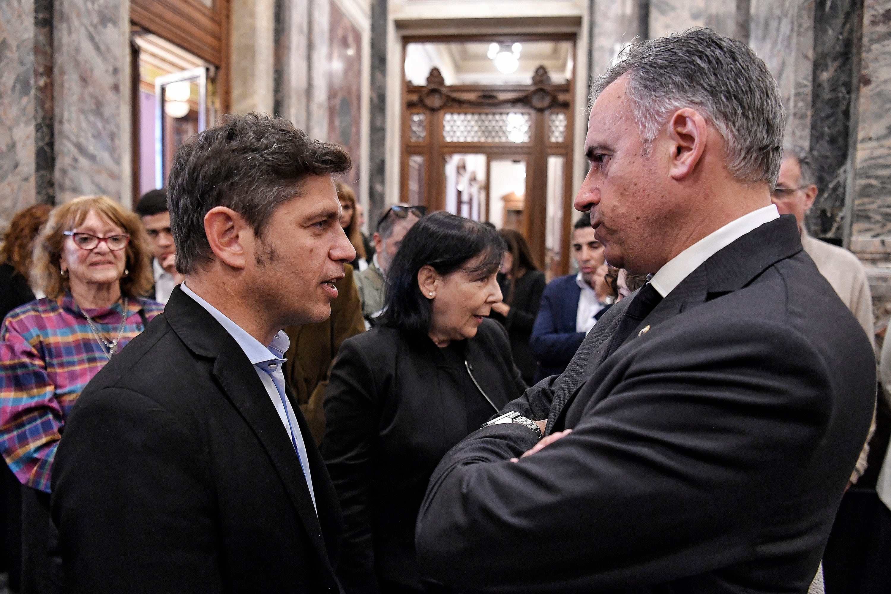 Axel Kicillof y el preidente de Uruguay, Yamandú Orsi. 