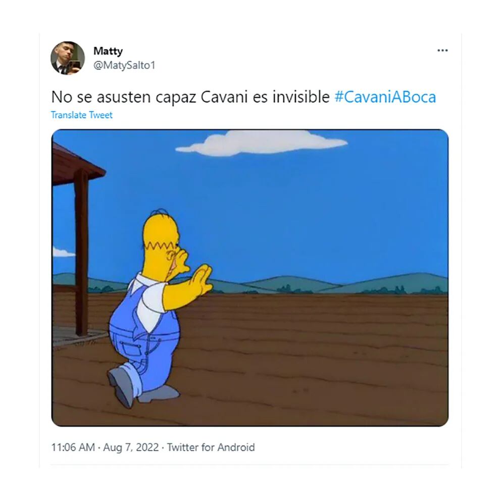 Los memes de la caída del pase de Cavani a Boca