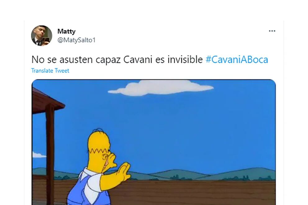 Los memes de la caída del pase de Cavani a Boca
