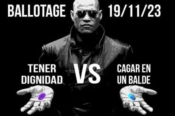 La polémica imagen sacada de "Matrix".