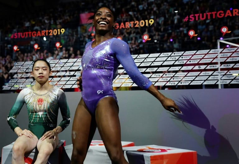 Simone Biles y su sonrisa característica