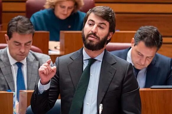 El vicepresidente de Castilla y León, Juan García-Gallardo, del partido de extrema derecha Vox.