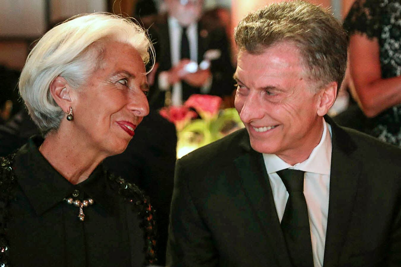 Mauricio Macri junto a la extitular del FMI, Christine Lagarde.