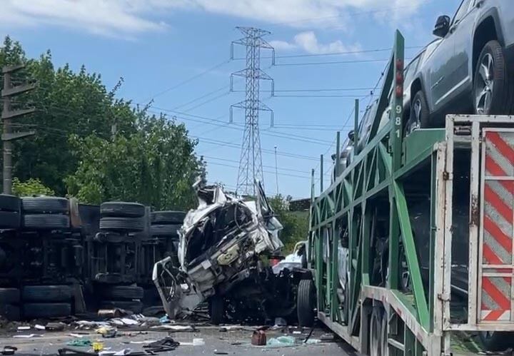 El choque se produjo en el km 46 del ramal Escobar de la Panamericana, a la altura de Maschwitz.