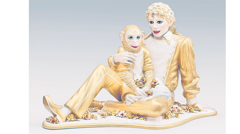 Michael Jackson y Bubbles es una escultura de porcelana del artista estadounidense Jeff Koons. Fue creada en 1988 en el marco de su serie Banality.