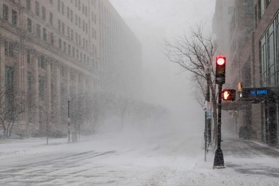 Una imagen de la fuerte tormenta que se cierne sobre Estados Unidos.