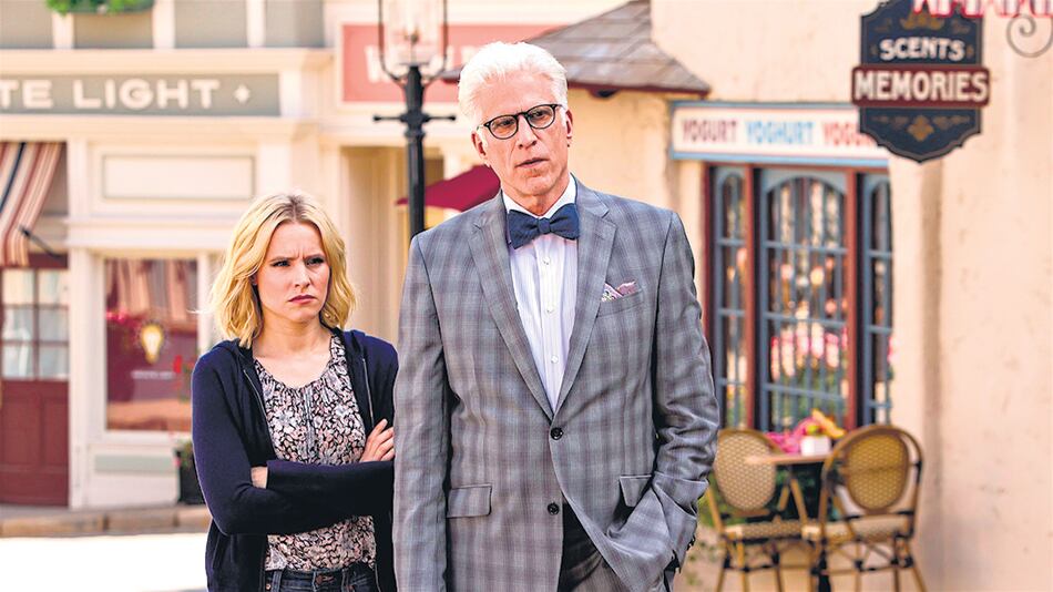 En The Good Place, teñidas de falsa inocencia, sobrevuelan preguntas sobre el más allá y la moralidad.