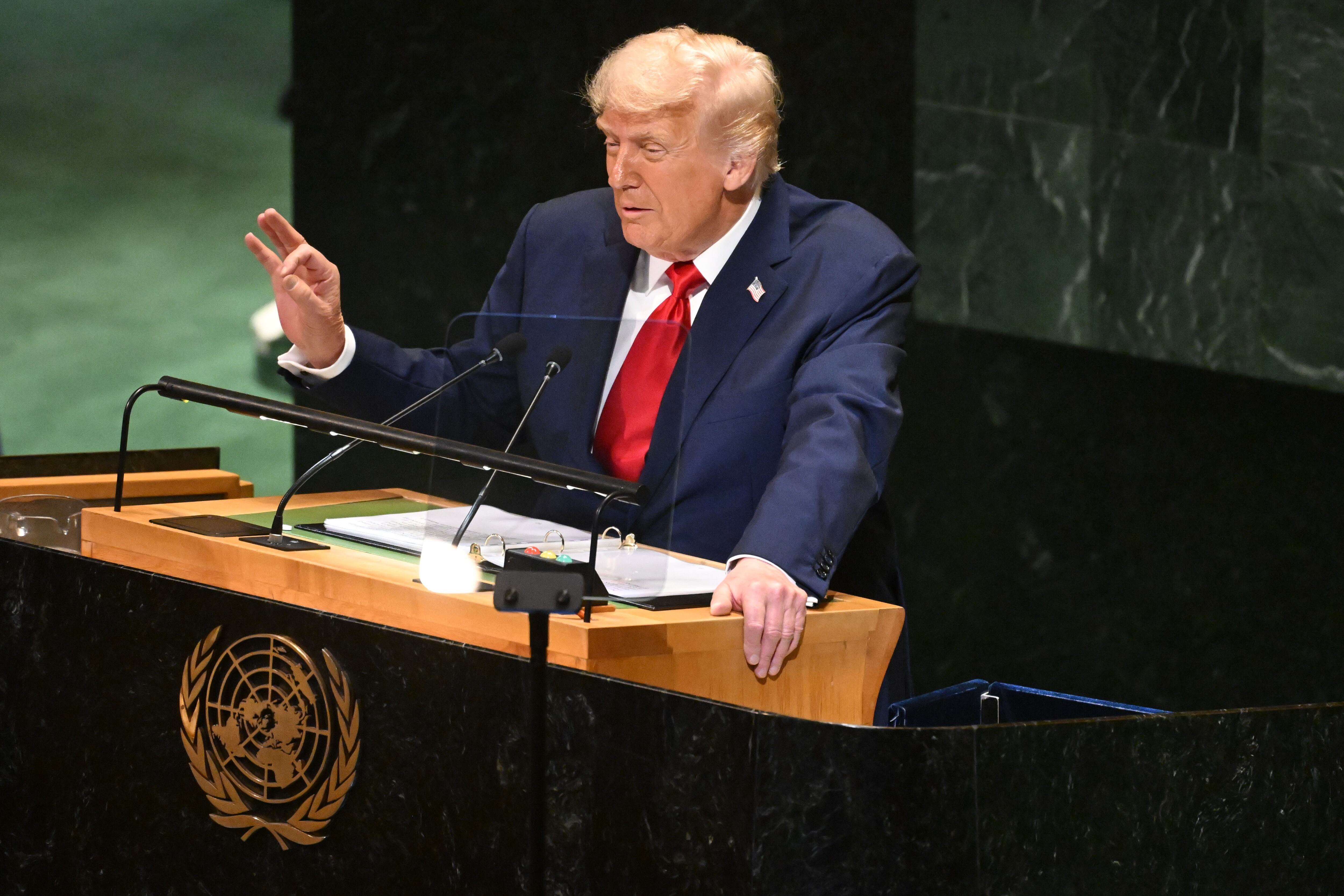 Donald Trump en la ONU.