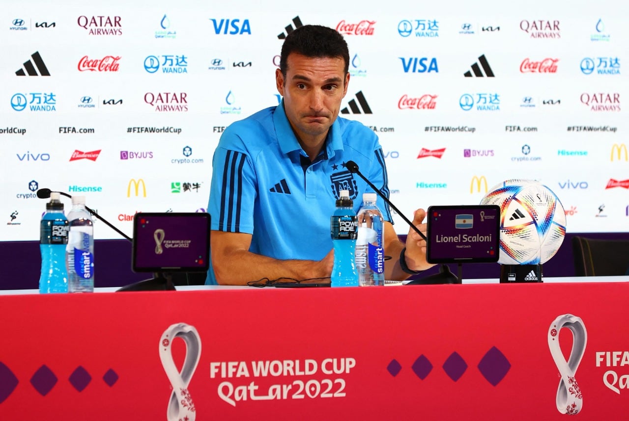 El seleccionador Lionel Scaloni no confirmó el once titular