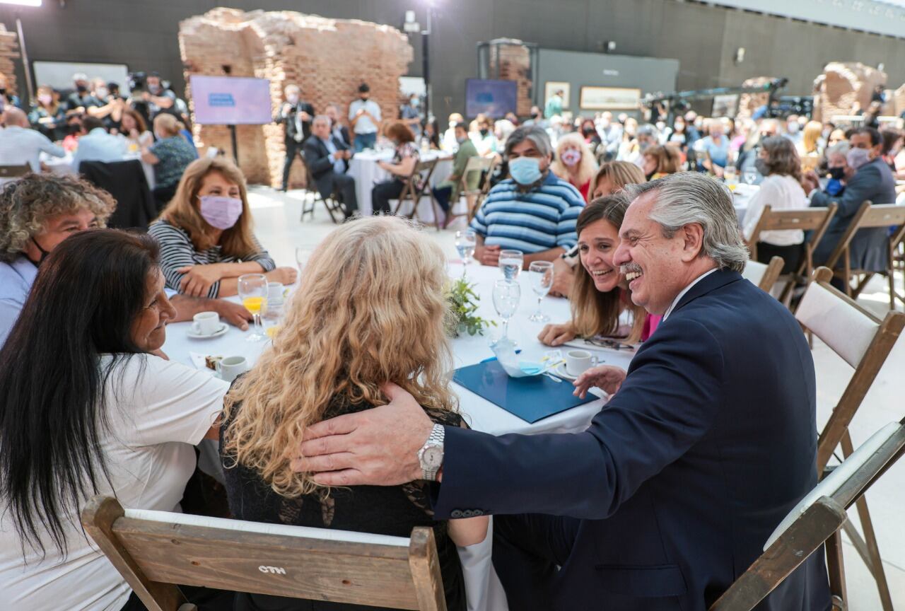 Alberto Fernández encabezó el acto en el Museo del Bicentenario.