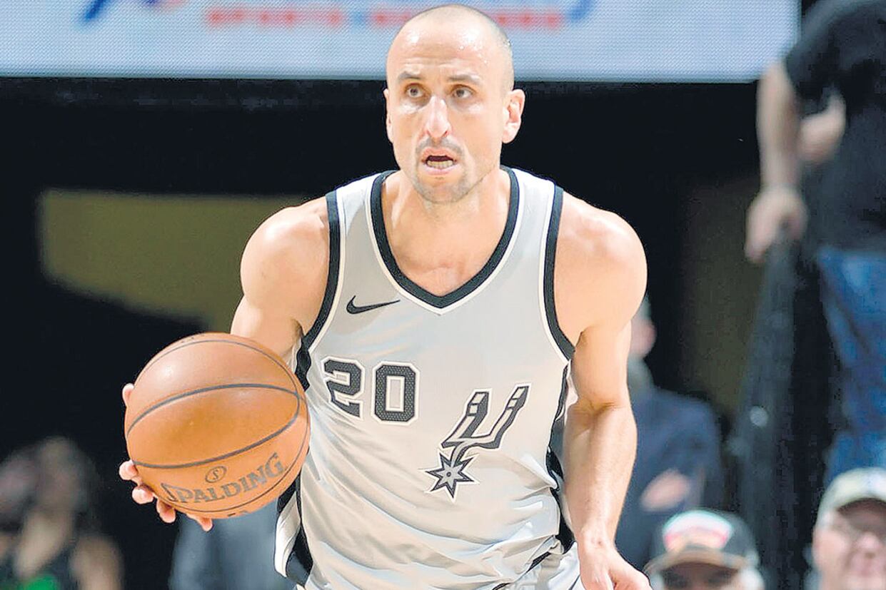 El bahiense Manu Ginóbili, jugador emblema del equipo de San Antonio.