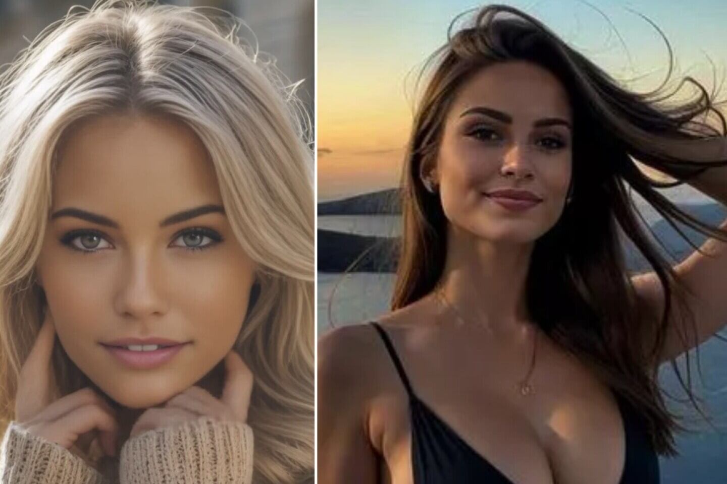 Apenas unas paletas asoman entre los labios, lo más abierta que se verá una boca en las modelos IA.