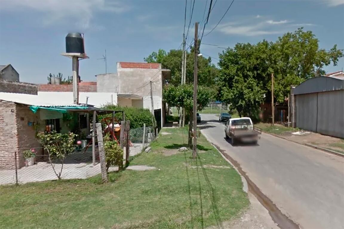 La casa del tío de Brisa, en cuyos fondos fue hallada enterrada la adolescente.