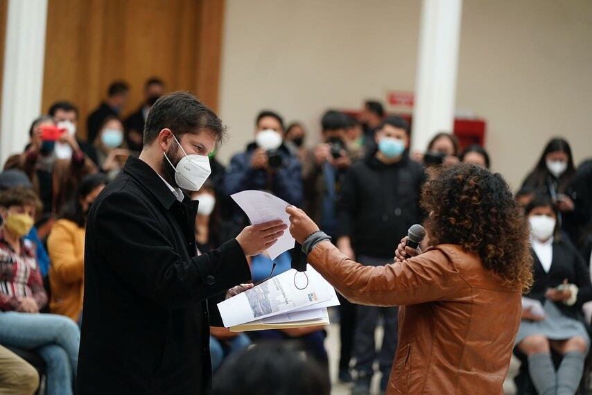 Acto oficial en la Región Metropolitana el 26 de agosto / Facebook de Gabriel Boric