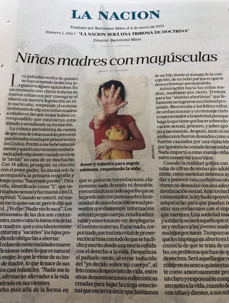 El editorial de La Nación recibió rechazos unánimes.