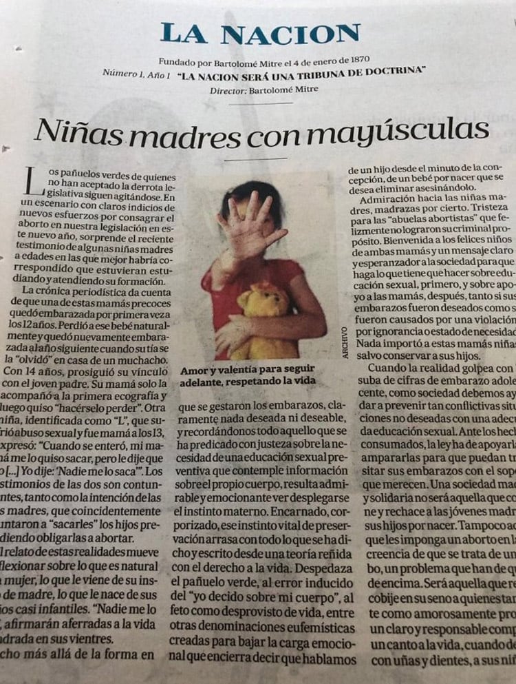 El editorial de La Nación recibió rechazos unánimes.