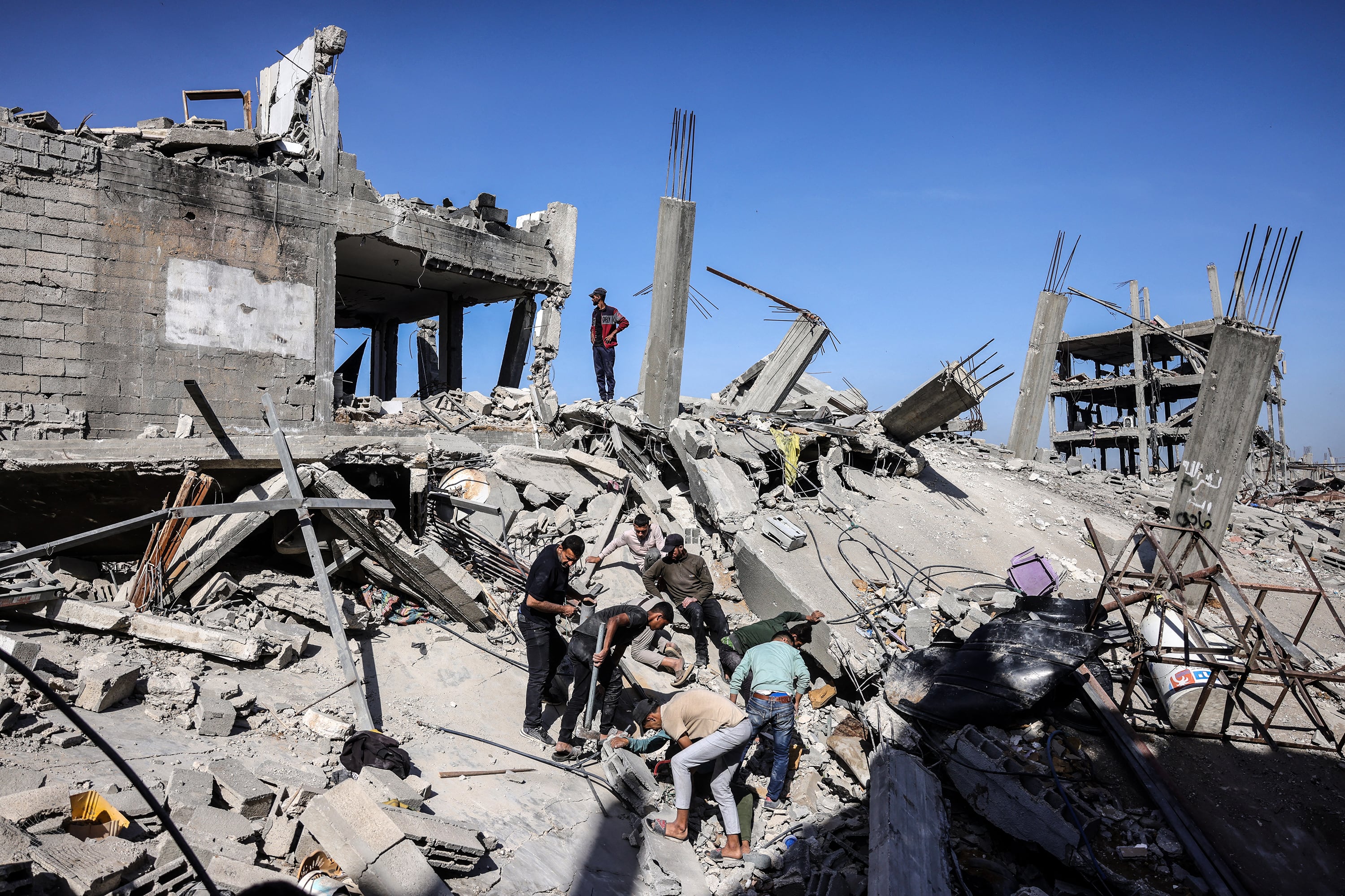 Bombardeo israelí en Jabalia, Franja de Gaza.