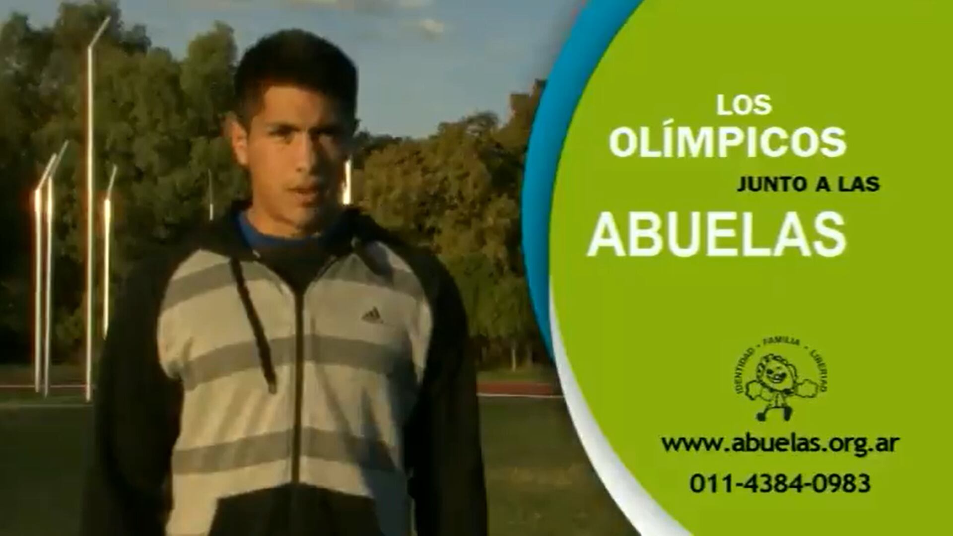Imagen del spot que grabó Braian Toledo en 2012, para difundir la búsqueda de las Abuelas de Plaza de Mayo.