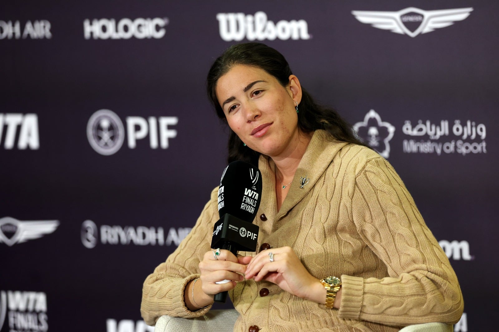 Garbiñe Muguruza, en su rol de directora del Masters femenino.