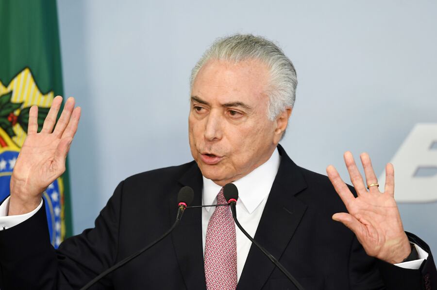 "Crearon una trama de novela", sostuvo Temer sobre la denuncia en su contra.