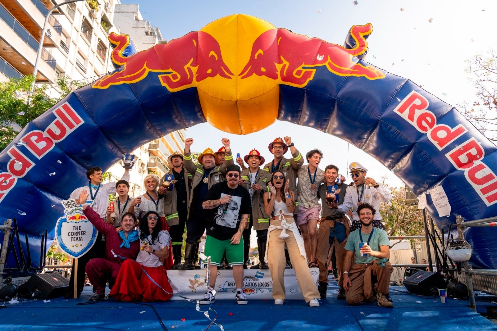 El podio de los ganadores.