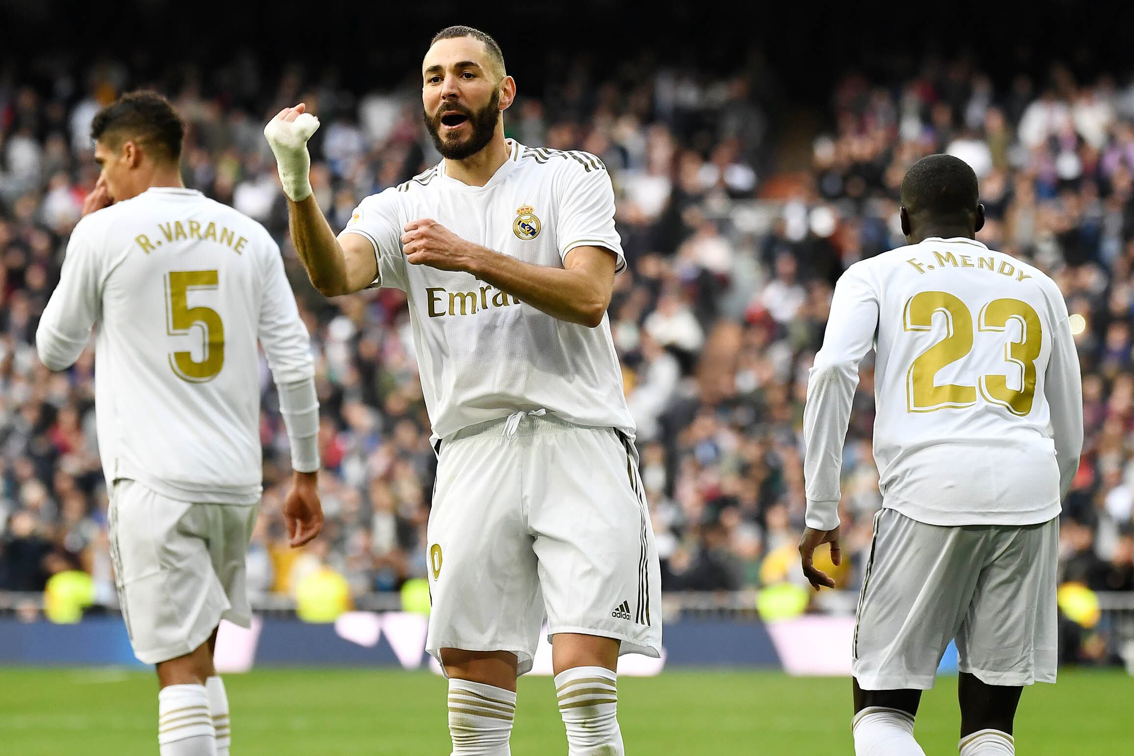 Benzema anotó el único gol del derby de Madrid.