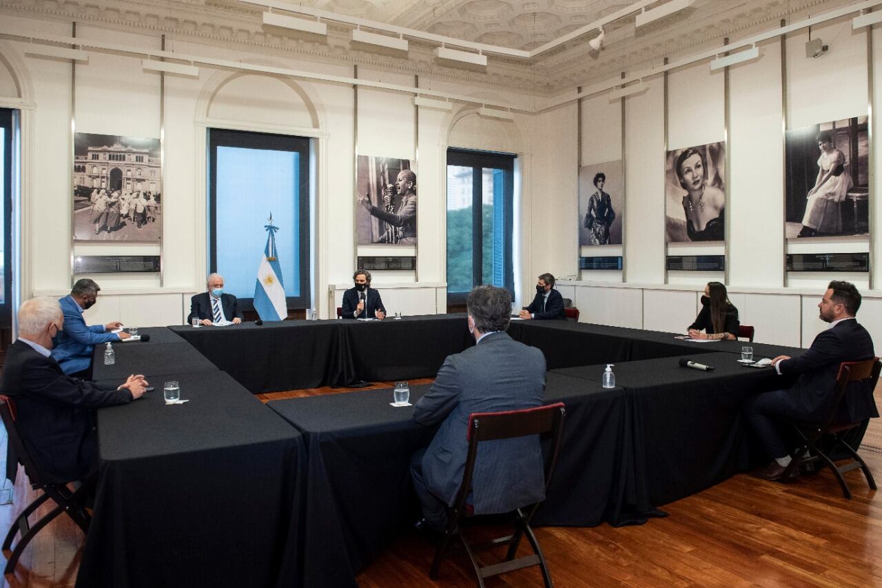 La reunión que se realizó en la Casa Rosada por la tarde.