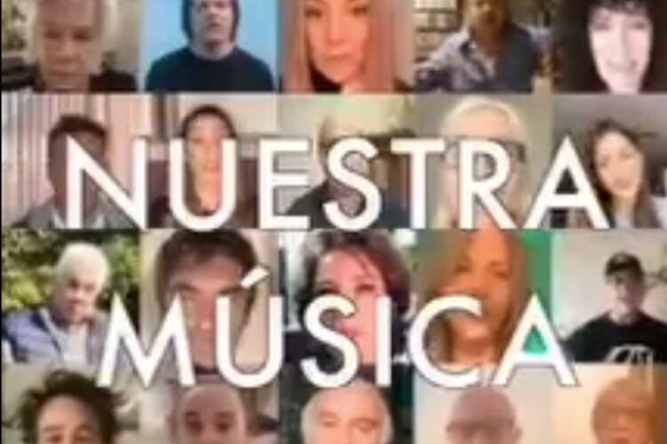 Varias decenas de músicos argentinos se sumaron a la convocatoria.