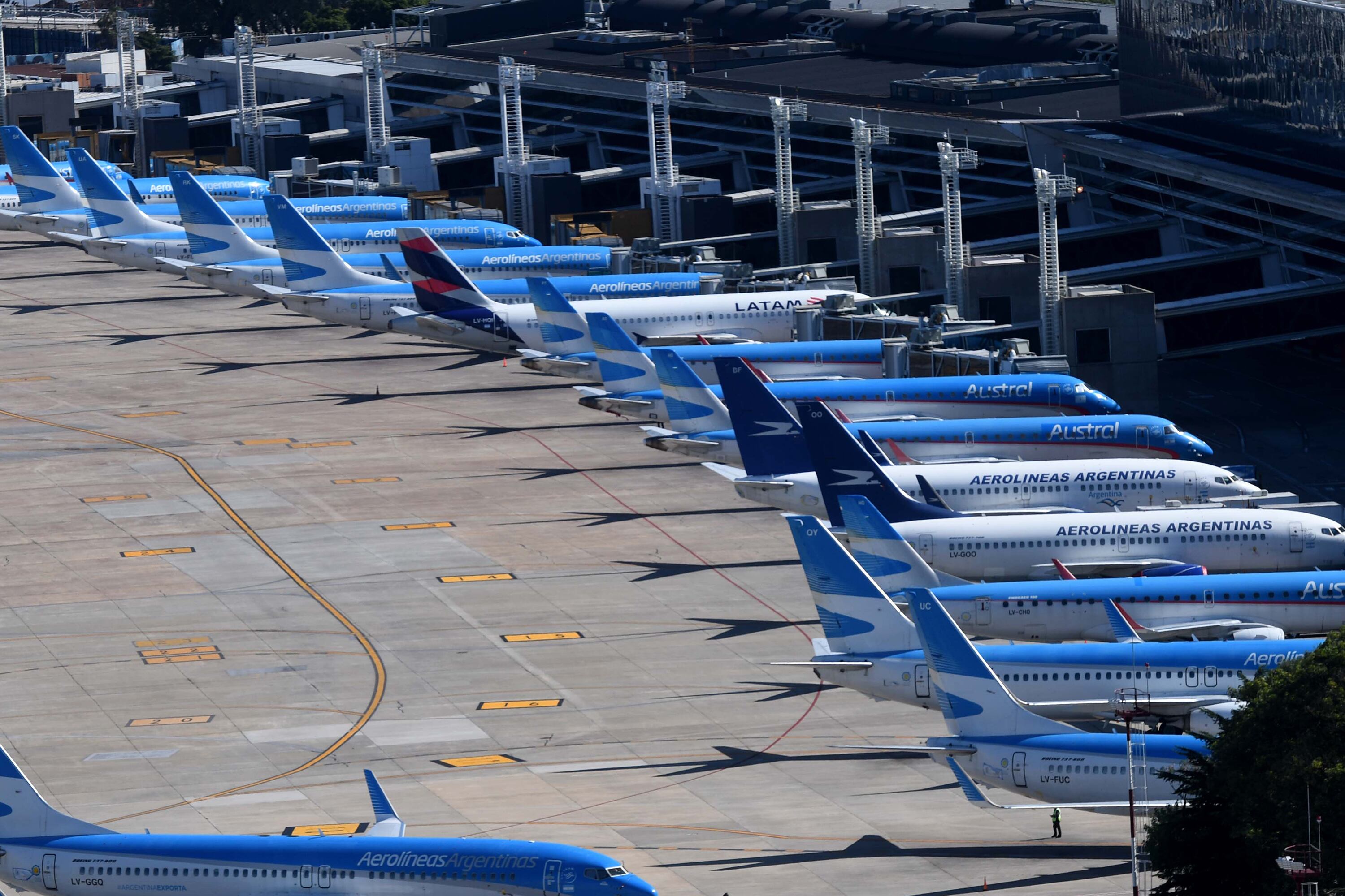 La medida de fuerza es en Aeroparque y Ezeiza.