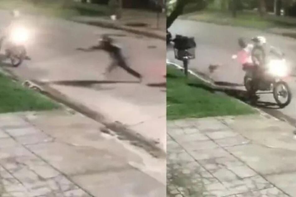 Captura de pantalla que registra el momento del asalto.