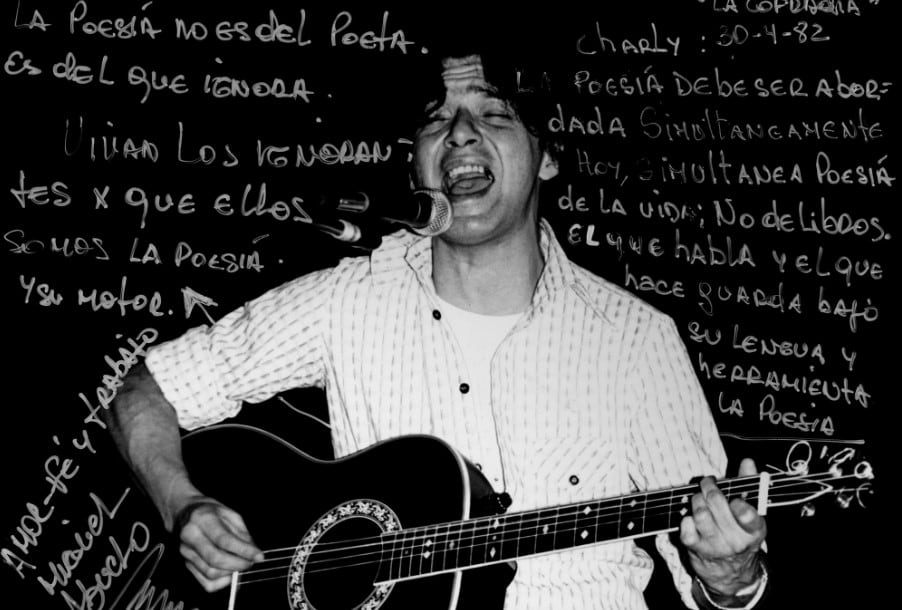 Miguel Abuelo retratado por Charlie Piccoli.