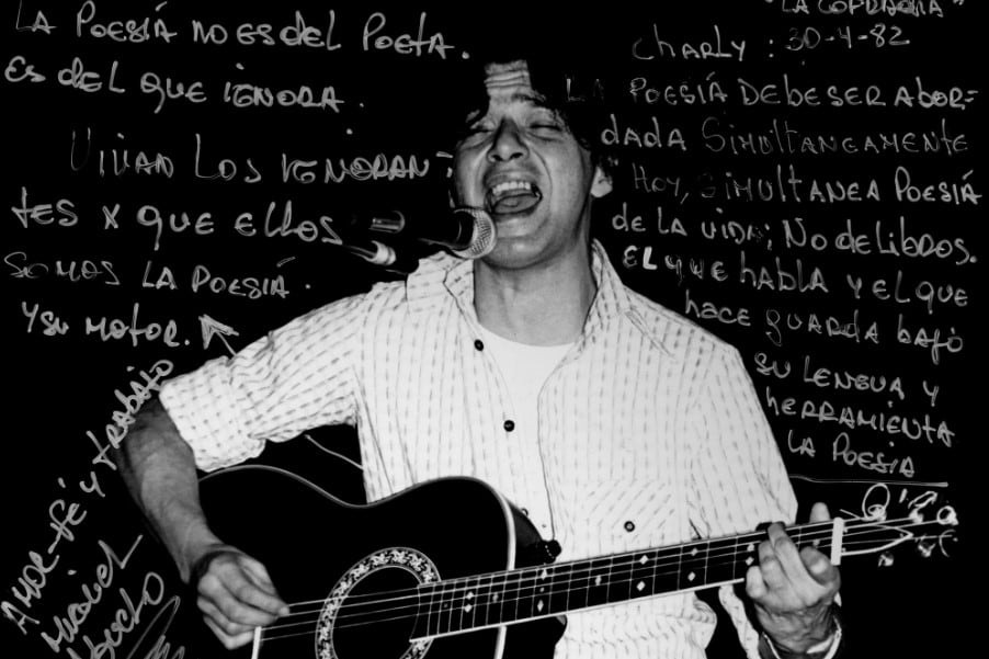 Miguel Abuelo retratado por Charlie Piccoli.