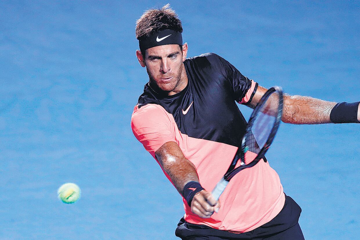 Del Potro (9 del mundo) festeja su victoria ante Zverev (5).