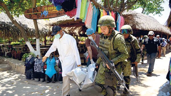 Una de las muertes por violencia del crimen organizado en Acapulco, estado de Guerrero.