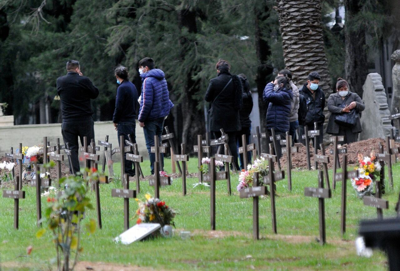 Sector covid-19 del cementerio de Chacarita.