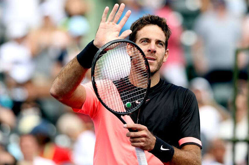 Del Potro, ayer en Key Biscayne, donde llegó a estar 1-4 en desventaja.