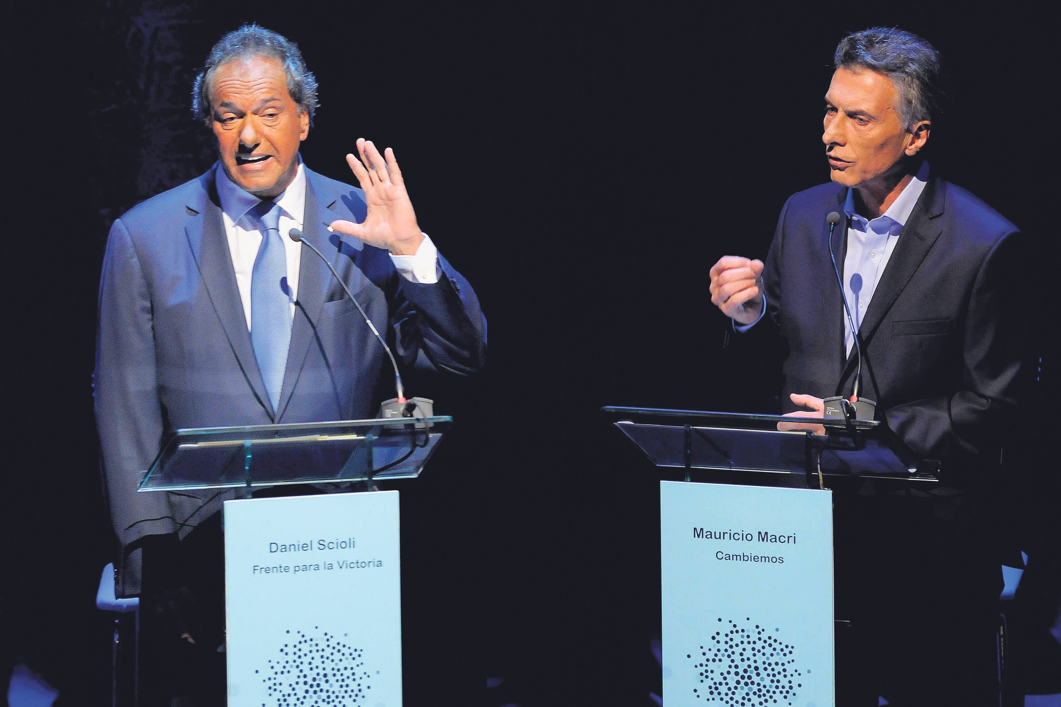 “Estás haciendo de vocero de lo que yo haría que no voy a hacer, ¿no?, de cosas horribles”, le dijo Macri a Scioli.