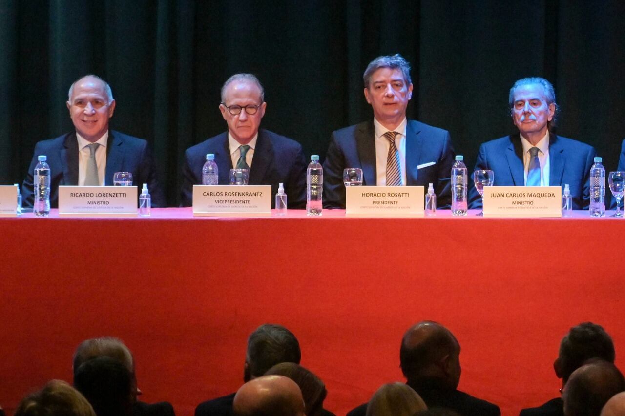 De izquierda a derecha, Ricardo Lorenzetti, Carlos Rosenkrantz, Horacio Rosatti y Juan Carlos Maqueda.
