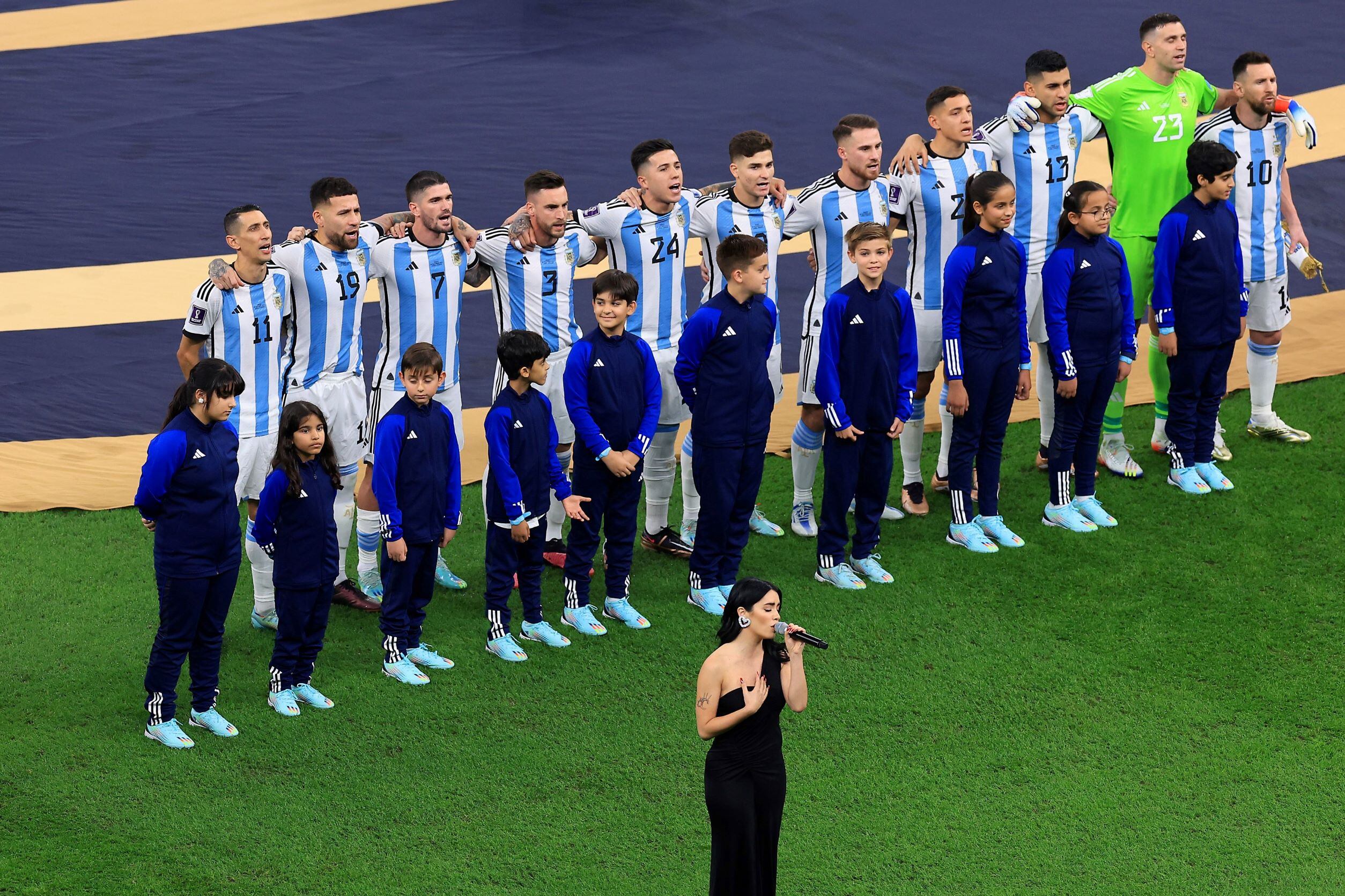 Lali Espósito presenció los últimos dos partidos de Argentina en el Mundial de Qatar 2022. Foto: @fifaworldcup_es