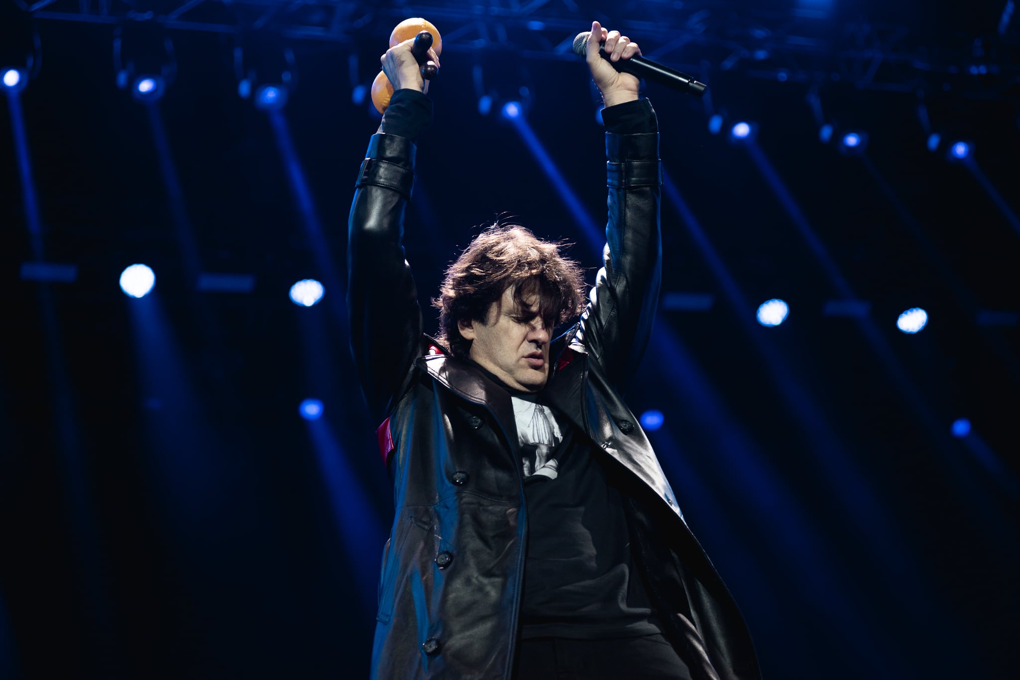 Andrés Ciro Martínez, líder de Los Piojos, que tocaron durante casi tres horas. 