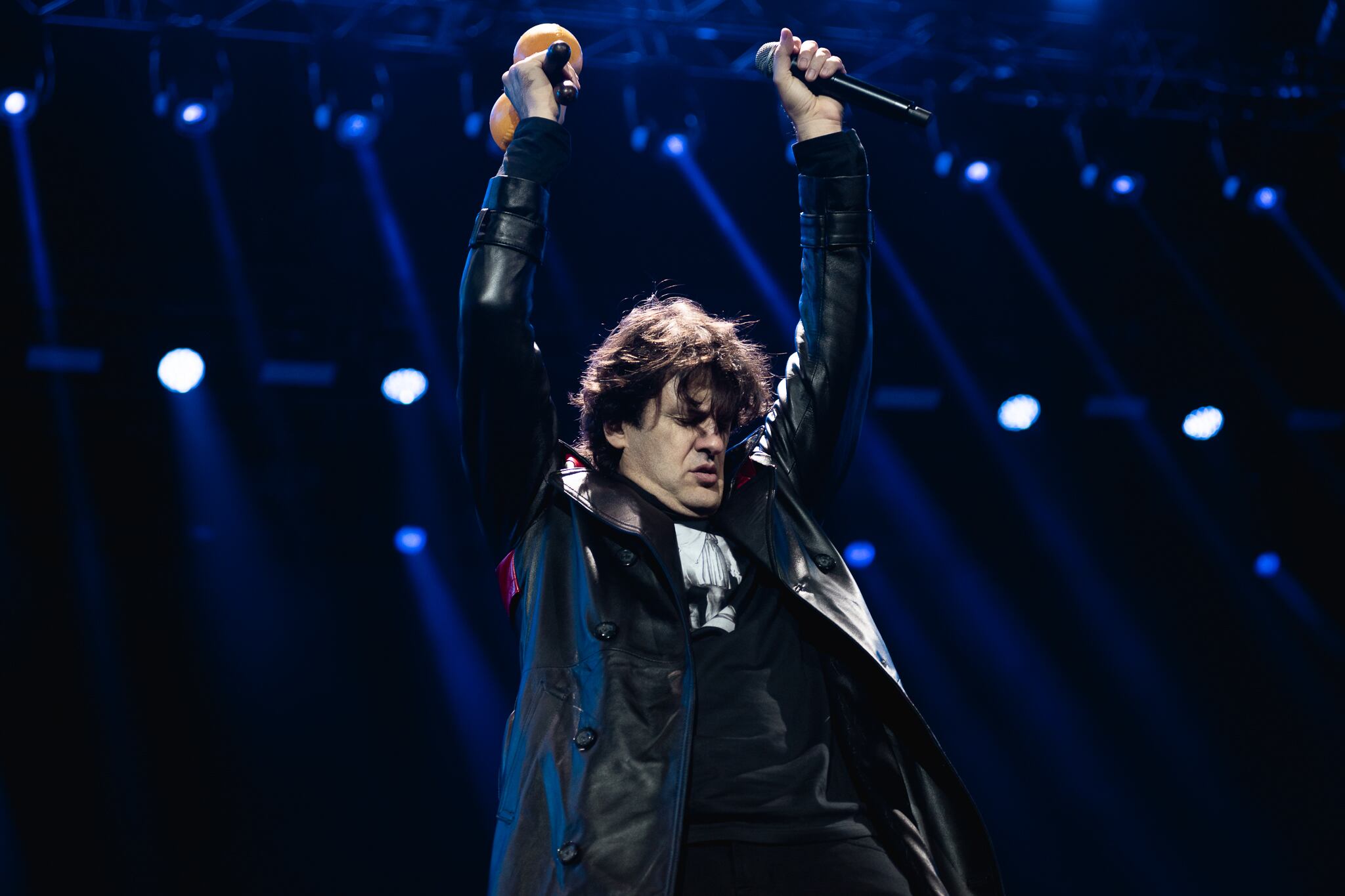 Andrés Ciro Martínez, líder de Los Piojos, que tocaron durante casi tres horas.