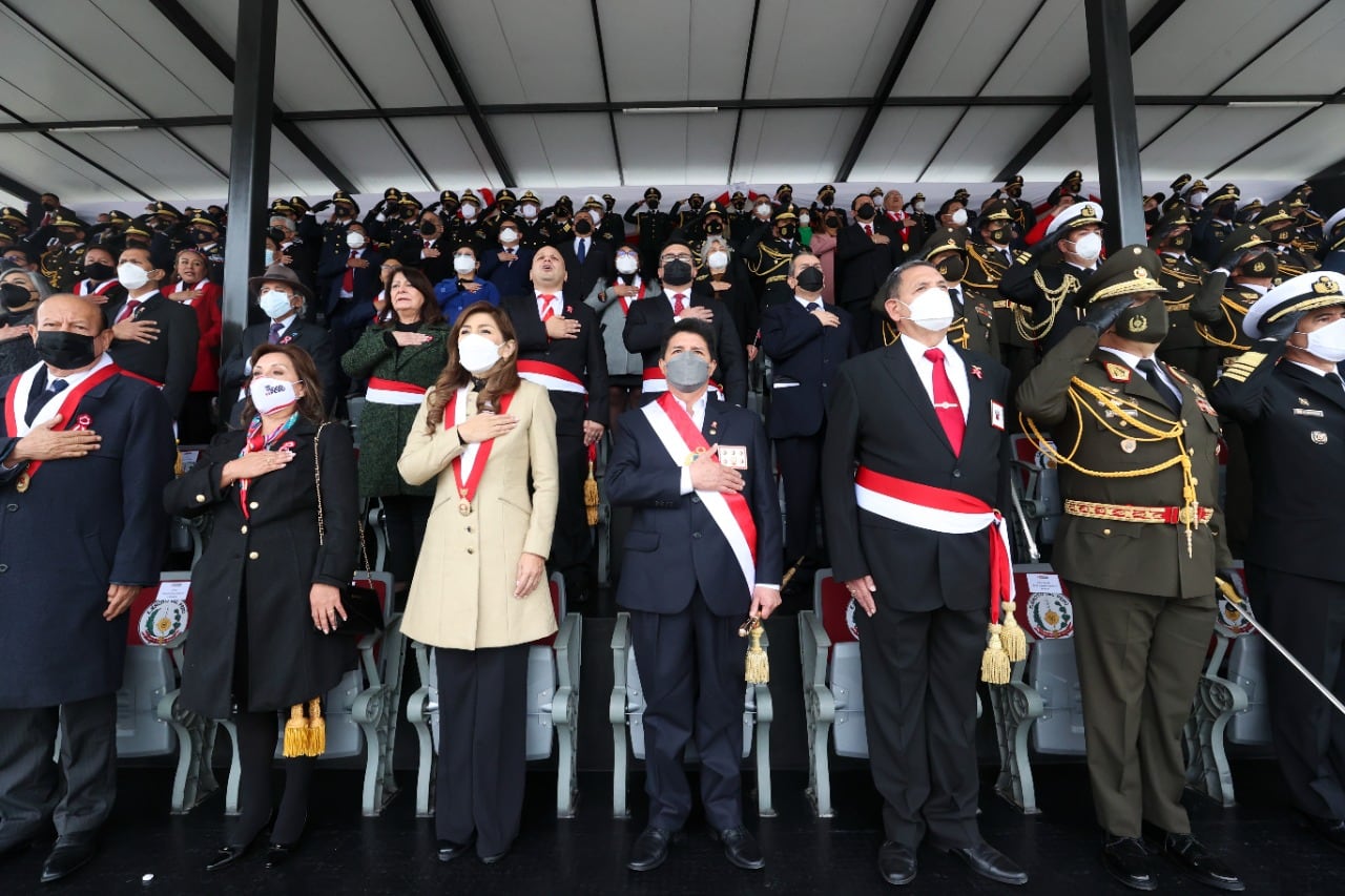 Acto en el Comando del Ejército, el 29 de julio  / Fuente Twitter de Pedro Castillo