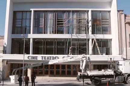 Obras de refacciones en el Cine Teatro Catamarca
